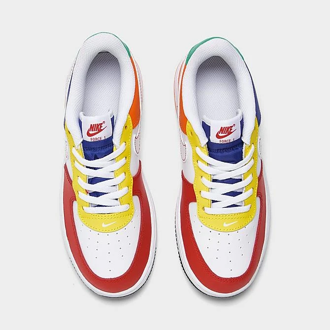 Little Kids' Nike Force 1 LV8 Casual Shoes University Red/White/Deep Royal Blue/Opti Yellow - FN6978 657 - Image 5