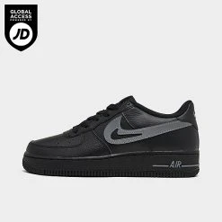 Big Kids' Nike Air Force 1 Reflective Casual Shoes Black/Cool Grey - FQ2413 001