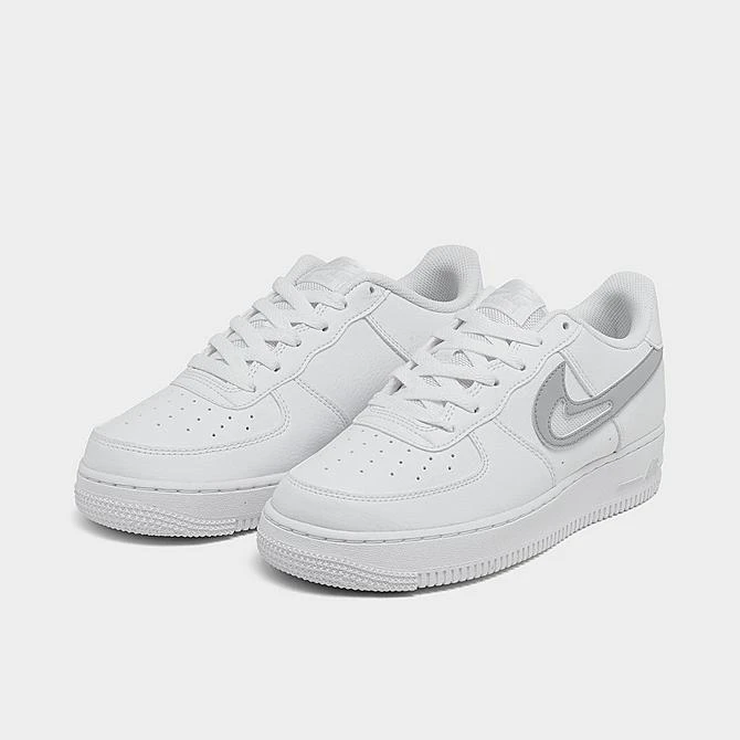 Big Kids' Nike Air Force 1 Reflective Casual Shoes White/Photon Dust - FQ2413 100 - Image 2